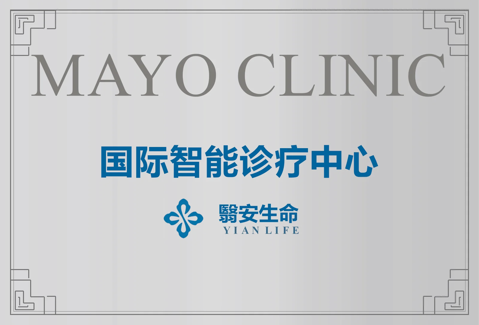 国际智慧诊疗中心牌匾